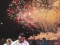 It’s just me and the fireworks 💥🩵  The Bruce Springsteen born in the U.S.A song is playing