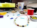 Domingo de trabajo ❤️  #pulseras #diadelasmadres #caracas #venezuela #ojoturco #hilorojo #brillo #pulseras