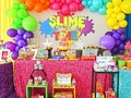 🍭🎉SLIME🎊💗Isabella cumple 7 años🎀🎁 y lo celebró con una divertida temática de colores🍭 Fotografia:@cespinosaworkshoot Reposteria:@reposterialubdy  Recreacion:@santiagomartinezrecreaciones