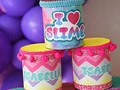 🍭🎉SLIME🎊💗Isabella cumple 7 años🎀🎁 y lo celebró con una divertida temática de colores🍭 Fotografia:@cespinosaworkshoot Reposteria:@reposterialubdy  Recreacion:@santiagomartinezrecreaciones