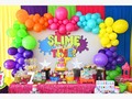 🍭🎉SLIME🎊💗Isabella cumple 7 años🎀🎁 y lo celebró con una divertida temática de colores🍭 Fotografia:@cespinosaworkshoot Reposteria:@reposterialubdy  Recreacion:@santiagomartinezrecreaciones