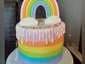 🌈🌈 Arcoíris Cake... que todos los días sean un gran arcoíris para ti!! Llenos de mucha luz y color.. Seguimos celebrando desde Casa 🏡 #buttercream #buttercreamcake #yuslay_cakes #maracaibo