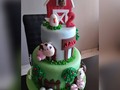 La Granja de Javi 😍😍! Una linda cake diseñada por su mamá con mucho amor! #yuslaycakes #maracaibo #cakes #minicakes #galletasdecoradas #dulces
